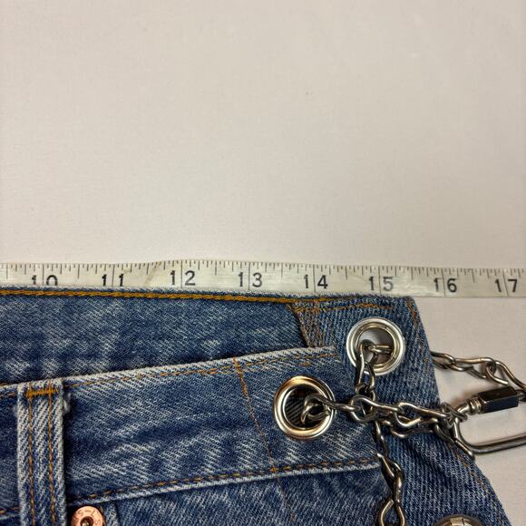 EB Denim Chain Vintage 90s Levi's Jeans Straight Women's Large - Picture 5 of 14